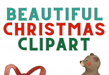 Beautiful Christmas Clipart – 25 Best Options beautiful Christmas clipart watercolor vintage