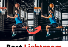Top 10 Best Lightroom Presets for Basketball Best Lightroom Presets for Basketball. Before and after examples of photos edited by mobile presets: a picture of a man doing a slam dunk, and a photo of young women playing basketball