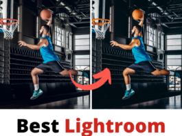 Top 10 Best Lightroom Presets for Basketball Best Lightroom Presets for Basketball. Before and after examples of photos edited by mobile presets: a picture of a man doing a slam dunk, and a photo of young women playing basketball