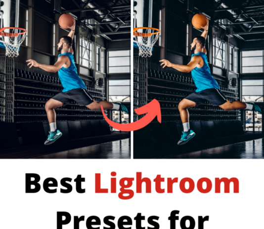 Top 10 Best Lightroom Presets for Basketball Best Lightroom Presets for Basketball. Before and after examples of photos edited by mobile presets: a picture of a man doing a slam dunk, and a photo of young women playing basketball