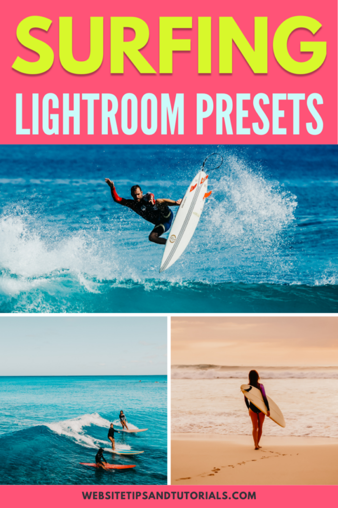 The best surfing Lightroom presets for editing photos of surfers in the ocean & on the beach