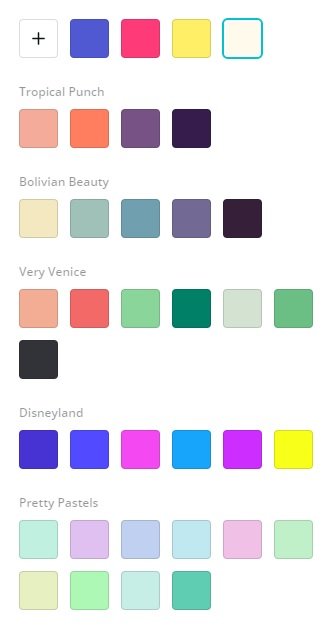 Canva Pro Color Palettes for Brands When Making Pins