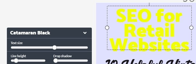 Text without drop shadow in pin graphic using Stencil