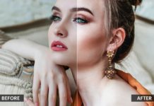 Why You Won’t Want to Miss This Lightroom Presets Sale Before and after example of photo of a woman that was edited with a PhotoWhoa Lightroom preset