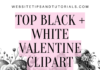 Top 20 Best Valentines Day Clipart Black and White Top Black and White Valentine's Day Clipart