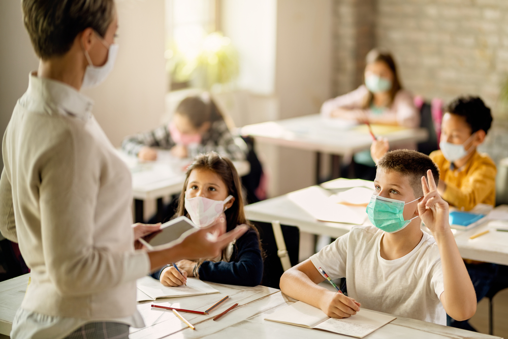 US teacher in the classroom