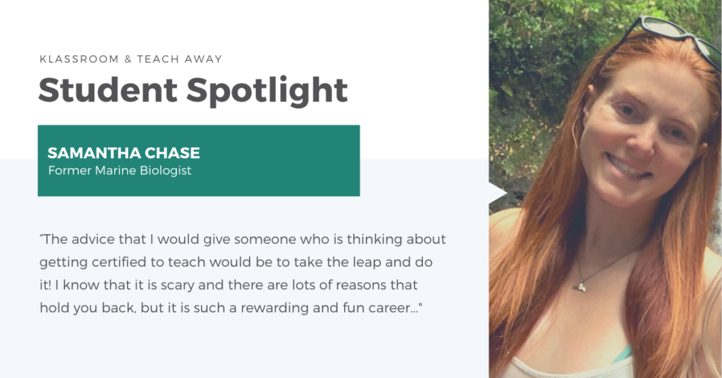 teacher certification program student samantha chase