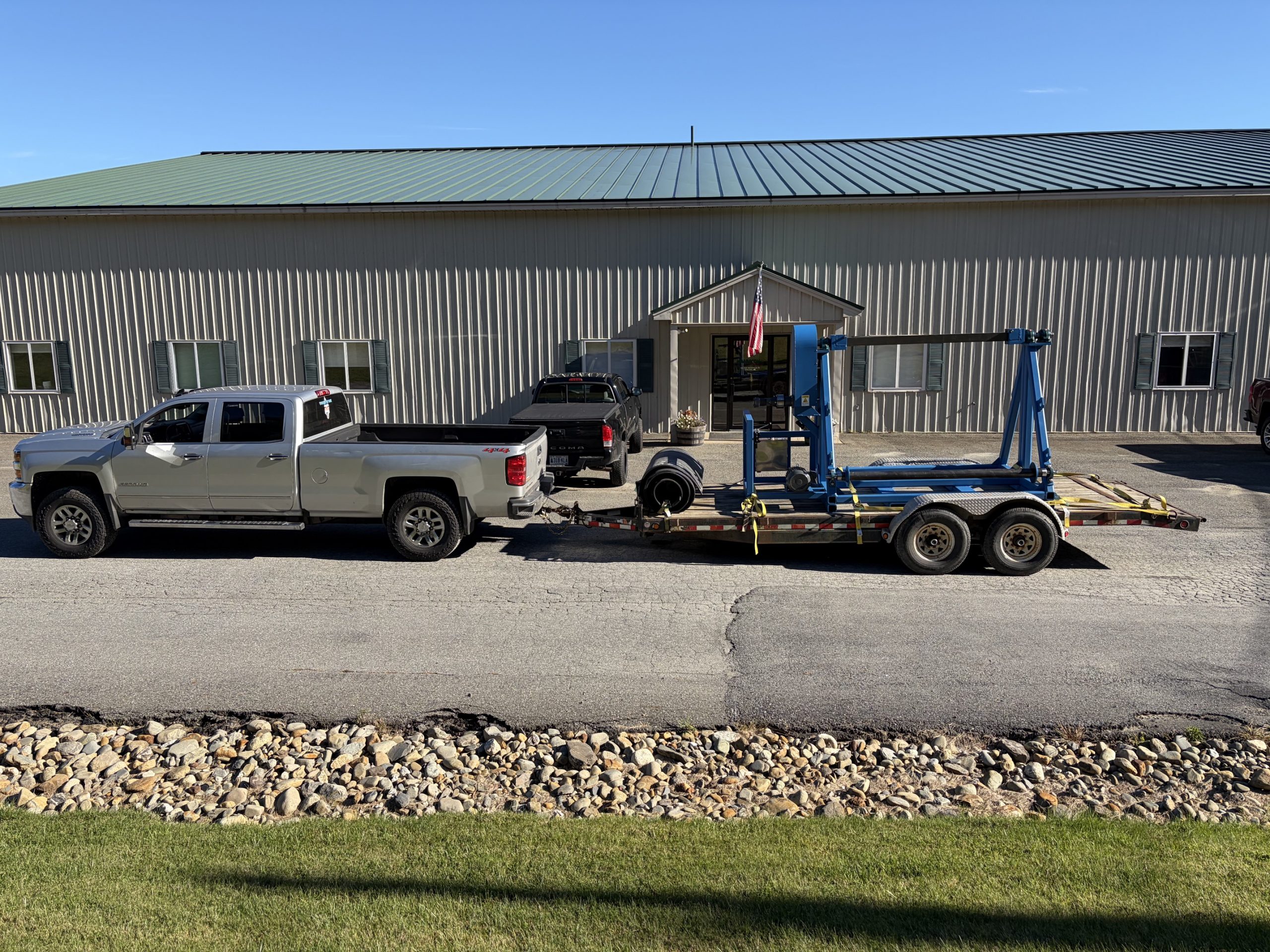 Conveyor belt winder shipping from our production facility